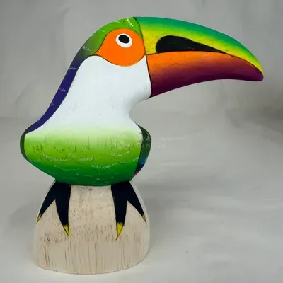 Toucan en Balsa 15 cm — n°1 — Miniature 2