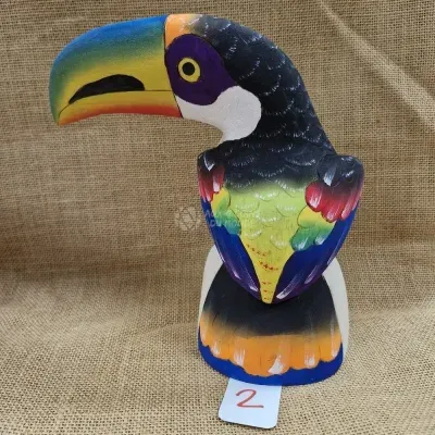 Toucan en Balsa de 20 cm — n°2 — Miniature 1