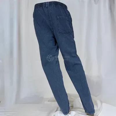 Pantalon en Coton du Pérou — Bleu Jean — Miniature 2