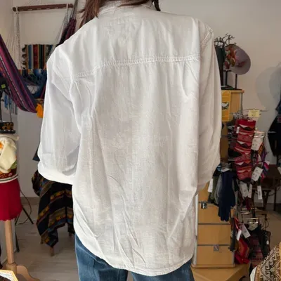 Chemise Manches Longues Verso Bordeaux coton — Thumbnail 2