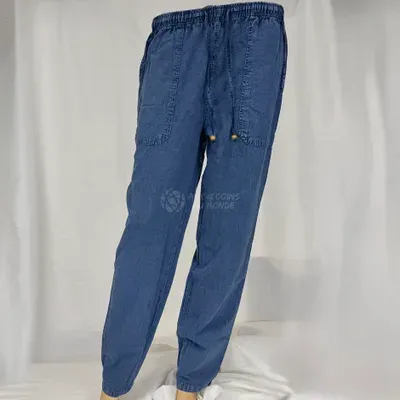 Pantalon en Coton du Pérou — Bleu Jean — Miniature 1