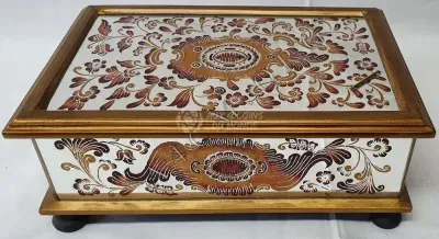 Coffre Miroir Sevilla, Verre peint Miroir — Rouge — Miniature 1