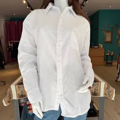 Chemise Manches Longues Verso Bordeaux coton — Thumbnail 1