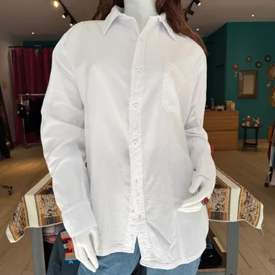 Chemise Manches Longues Verso Bordeaux coton