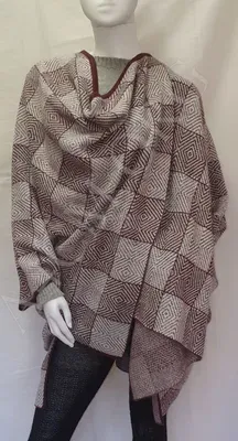 Ruana "Manteau" — Blanc — Vorschaubild 9